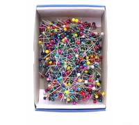 QuivyLivy 800Pcs Round Tailor Pins Mixed Colour Pearl Head Sewing Pins 38Mm Plastic Steel For Dressmaking Arts Crafts Quilting Diy Home Sewers Essential Tools