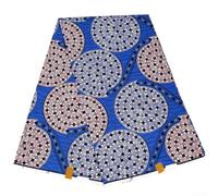 QuivyLivy African Wax Fabric Polyester Ankara Print Multi-Color Pattern For Sewing Diy Wedding Dress Patchwork Quilting Traditional Contemporary Crafts 1 Yard Width 114Cm(FP6555)