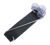QuivyLivy Classical Guitar Support Frame Z Type Stainless Steel Leather Stand With Suction Cups For Right Handed Acoustic Flamenco Ukulele Lute Mandolin 480Mm-650Mm(Black)