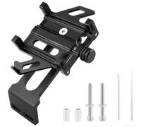 QuivyLivy Cycling Stem Phone Holder Aluminum Alloy Anti-Shake | Lightweight aluminum alloy, 5-claw grip, shock absorption, stem mount, black red gold silver(Not Black)