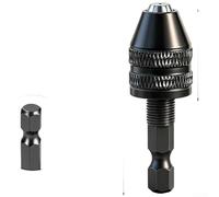 QuivyLivy Electric Drill Chuck Hex Shank 6.35mm Quick Change 3-Jaw Keyless for Tools, Chrome Vanadium Steel, 0.3-6.5mm Clamping Range(B)