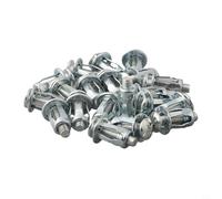 QuivyLivy EXspansion Screw Set with Flared Nut for Hollow Walls & Thin Plates - 20-Piece Carbon Steel Zinc-Plated Anchors, Spiral Thread M5/M6 Xs 25mm DIY Wall(20pcs m4*25 sku)(20pcs M6*25)