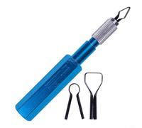 QuivyLivy Floor Skiving Cutter for Vinyl and Plastic Flooring, Corner Smoothing Scraper with 3 Carving Heads, Aluminum Alloy PVC Edge Trimmer(blue)