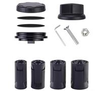 QuivyLivy Fork Hole, Alloy Stash with Expanding Rubber Seal, Proof Headset Protector 18-30mm Tubes, Anti-Lost Cycling Black