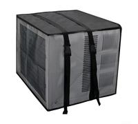 QuivyLivy Mesh Air Conditioner Cover Outdoor Unit Protector With Breathable Nylon Mesh Front,420D Oxford Fabric Dust Proof Shield For Central Ac Split Systems,Black(53 * 38 * 40.5cm)