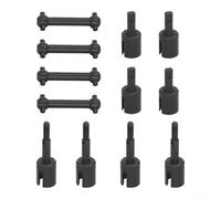 QuivyLivy Metal CVD Drive Shaft Set for Tamiya TT01 TT02 RC Car, 45G | Differential Speed Cup Joint, 45 Gauge Steel Axle Set, RC Car Gearbox- Components, Black Hardened Steel Driveshaft,