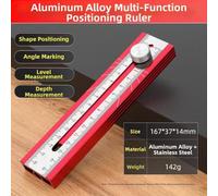 QuivyLivy Multi-Angle Measuring Ruler - Compact Protractor Ruler with Sliding T-Bevel Gauge, Folding Angle Finder for Wood Marking and Layout Projects(B)