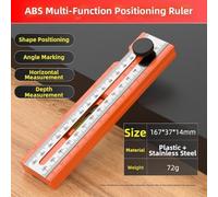 QuivyLivy Multi-Angle Measuring Ruler - Compact Protractor Ruler with Sliding T-Bevel Gauge, Folding Angle Finder for Wood Marking and Layout Projects(A)