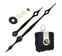 QuivyLivy Quartz Clock Movement Set, High Torque Mechanism, Long-Hands For Large Wall Clocks, Black DIY Repair Tool Kit For Home Or Office Use(17MM)