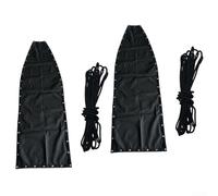 QuivyLivy Replacement Seat Cloth for Textilene Hanging Swing Chair,Modern Black Patio Seat Cloth - 64x197x23 cm, Black (Does Not Include Chair)(2pcs without pockets)