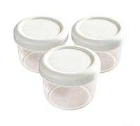 QuivyLivy Round Stackable Containers With Lids For Snacks Fruits Jewelry And Small Essentials Lightweight Design Supports On-the- And Home Use(White)