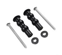 QuivyLivy Stainless Steel Toilet Fixing Kit, with Expanding Rubber Bolt and Rubber Top Nut, for Toilet Seat Hinge Screw Replacement, Toilet Hinge Repair Set(2pcs)