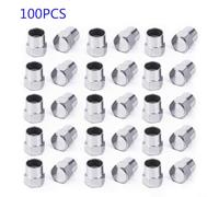 QuivyLivy Tire Valve Stem,100-Pack Silver Plastic Wheel Air | 100Pcs Silver Tire Valve Stem ,Plastic Wheel Air-Pressure Cover Lid, Fits For Car Truck Auto SUV,Dust