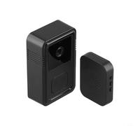QuivyLivy Wireless HD Video Doorbell for Smart Home - Two-Way Intercom, Night VISIONs, Voice Changer, 150m Range, Outdoor WiFi Security Doorbell (Black/White)(Black)