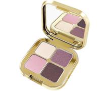 QUIWEN 4-Colour Eyeshadow Palette with Mirror, Pink Purple Neutral Shades,Mauve Plum & Dusty Rose, Long Lasting, Blendable Matte and Satin Powder for Mature Skin