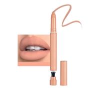 QUIWEN Nude Lip Liner,Creamy Nude Lip Liner and Lipstick Set,2-In-1 Matte Lip Liners Lip Crayon Pen Built-in Sharpener,Highly Pigmented,All-Day Wear Waterproof Lip Stick & Lipliner Pencil for Women