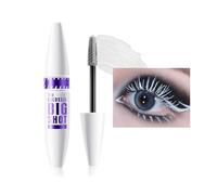 QUIWEN White Mascara Lash Primer, Boost Volumizing and Lengthening Mascara Primer, Smudge-proof & Waterproof Mascara Long Lasting Fiber Lash White Mascara, White Lash Primer Mascara No Clumping