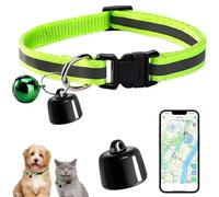 Quixion Cat Tracker, GPS Pet Tracker For Dogs And Cats, Dog Tracker With No Monthly Fees, Ios/Android Compatible, Global Tracking Device For Collars And Luggage (Includes Pet Collar + Tracker)