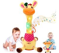 Quixion Dancing Singing Talking Recording Giraffe Toys Repeat What You Say, Singing Dancing Giraff-e Toy with Volume Control Function, Interactive Baby Toy,Giraffe Toy,Baby Encourage Speech Toys Gifts