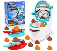 Quixion Poop Shoot Game, Shoot The Poop Family Toy with 12 Poops,2 Launchers,1 Sticker, Poo Shoot Game, Funny Toilet To-y Joke Prank Toy Novelty Poo Games for Kids Boys Girls Chrstmas Family Party