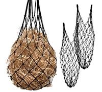Quixleen 2PCS Hay Net for Horses,Slow Feed Hay Bag for Horses Goat Sheep,Hanging Hays Feeder Bag for Horses,Slow Feed Hays Net Large Capacity for Horse Feeder Full Day(Black,Size:39.37 inches Long)