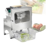 Quixnova Electric Vegetable Cutter Set - 300W Commercial Vegetable Slicer 1.3-35mm Adjustable Thickness Length, Stainless Steel Vegetable Cutter for Restaurants Home Kitchen