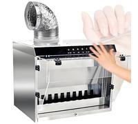 Quixnova Intelligent Water Curtain Paint Spray Booth, Waterfall Airbrush Spray Booth With 3 Led Lighting, Removable Water Tank and Pump, for Painting Model Craft