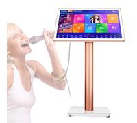 Quixnova Karaoke Equipment - 19.5 Inch Touch Screen Karaoke Machine, 1.1 Million Cloud Download Songs, KTV Singing Karaoke Player for Family Bar Home Party - 27 Languages Switching,White-2TB