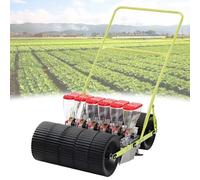 Quixnova Vegetable Seeders Hand Push, 3/4/5/6 Row Manual Seeder for Small Coriander Cabbage Spinach Celery, Adjustable Row Spacing/Plant Spacing/Depth 6Row