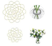 Quixotical 2 PCS Wire Flower Arranging Tool, Stainless Steel Floral Insert Lid, Reusable Flower Grid Holder for Vase Arrangements and Plant Fixation (S+L)