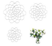 Quixotical 3 PCS Wire Flower Arranging Tool, Stainless Steel Floral Insert Lid, Reusable Flower Grid Holder for Vase Arrangements and Plant Fixation (S+M+L)