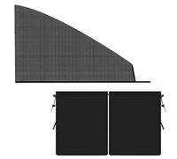 Quixotical Car Window Shades & Privacy Divider Curtain Set, 2 Rear Window Sun Shade Mesh Blinds with Car Curtains Blackout, Baby Car Sun Shade Side Window for Car Camping