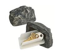 Quixotical Garden Rock Hider with Secret Compartment, Fake Stone Hideaway for Outdoor Use, Decorative Rock for Spare Access