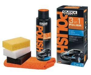 QUIXX Polish 3in1 Set 500ml Car Paint Polish Metal Plastic Headlight Care