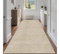 QUIYAEZY Hallway Runner Rug Long Washable Narrow Rugs Non Slip Kitchen Rug Floor Mat Runner Rugs for Hallway Beige 50 x 180 cm Carpet Runner for Entryway Hallways Kitchen Laundry Room