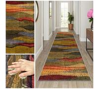 QUIYAEZY Runner Rugs for Hallways, Non-Slip Narrow Rug, Kitchen Runner Rugs Washable, Low Pile Indoor Entryway Mats, Long Carpet Runner for Hallway, Laundry, Living Room, kitchen, Bedroom 40 x 200 cm