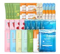 Quiyum Face Mask Skincare Set, 35Pcs Face Lip Eye Hand & Body Care | Mud/Sleeping/Sheet/Eye/Lip Masks Hand Cream Body Scrub, Christmas Birthday Self Care Pamper Gift for Women Teenage Girls
