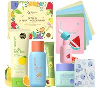 Quiyum Fruit Skincare Set, 10Pcs Hydrating Radiance Face Routine Kit