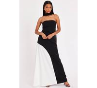 Quiz Black Contrast Scarf Detail Maxi Dress Black 8