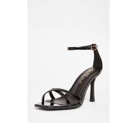Quiz Black Wide Fit Barely There Heels Black 4