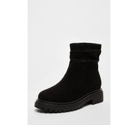 Quiz Black Wide Fit Faux Suede Ankle Boots Black 5