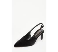 Quiz Women's Black Wide Fit Slingback Court Heels | Size: 4 Quiz Black 4