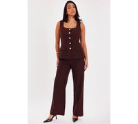 Quiz Brown Wide Leg Trousers Brown 6