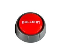 Quiz Buzzer Button - Bullshit Button, Desk Game Answer Tool, Battery Operated Fun Light Sound, Compact Response Device, Audible Novelty For Kids Classroom Group Entertainment Activity