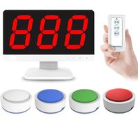 Quiz Buzzer System with Remote Control, 10 Player Game Show Buzzers for Educational Contests and Interactive Fun, Ideal for Parties and Classroom Activities