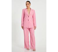 Quiz Women's Coral Petite Wide Leg Tailored Trousers | Size: 12 Quiz Coral 12