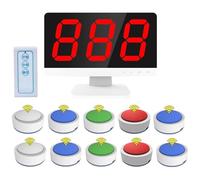 Quiz Game Buzzer System - Wireless Game System with 10 Buzzers & 1 Monitor, 3 Answering Modes for Game Shows, School Contests & Party Quizzes