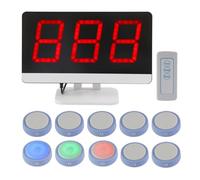 Quiz Game Buzzer System with Remote Control and Monitor, 4-10 Player Answer Buzzer Button Sets for Interactive Game Shows and Educational Contests 10Buttons