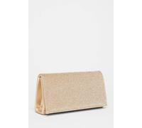 Quiz Gold Diamante Rectangle Clutch Gold One Size