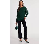 Quiz Green Knitted Diamante Jumper Green L